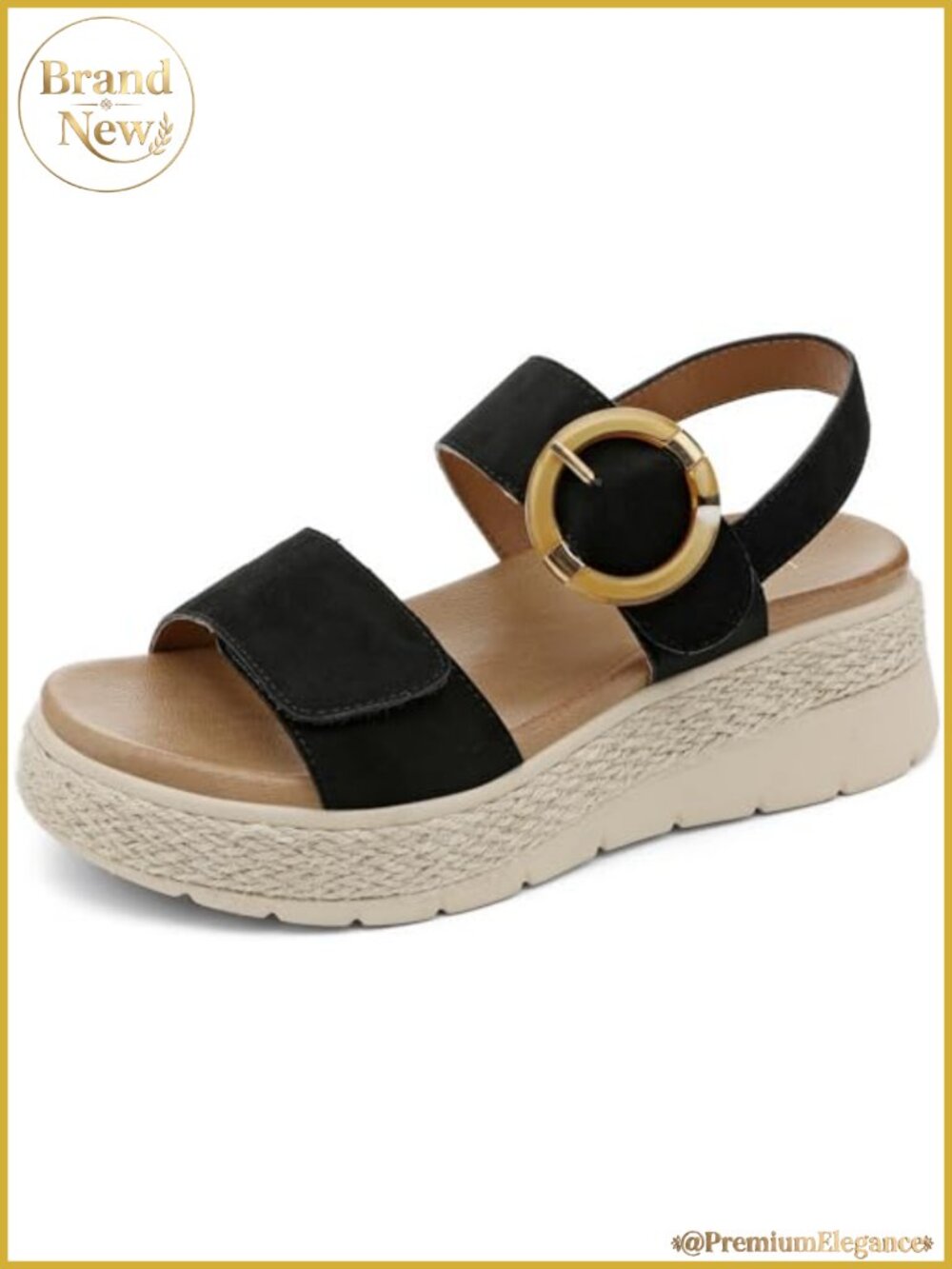 UBFEN Women's Platform Wedge Sandals Orthopedic Arch Support Espadrille